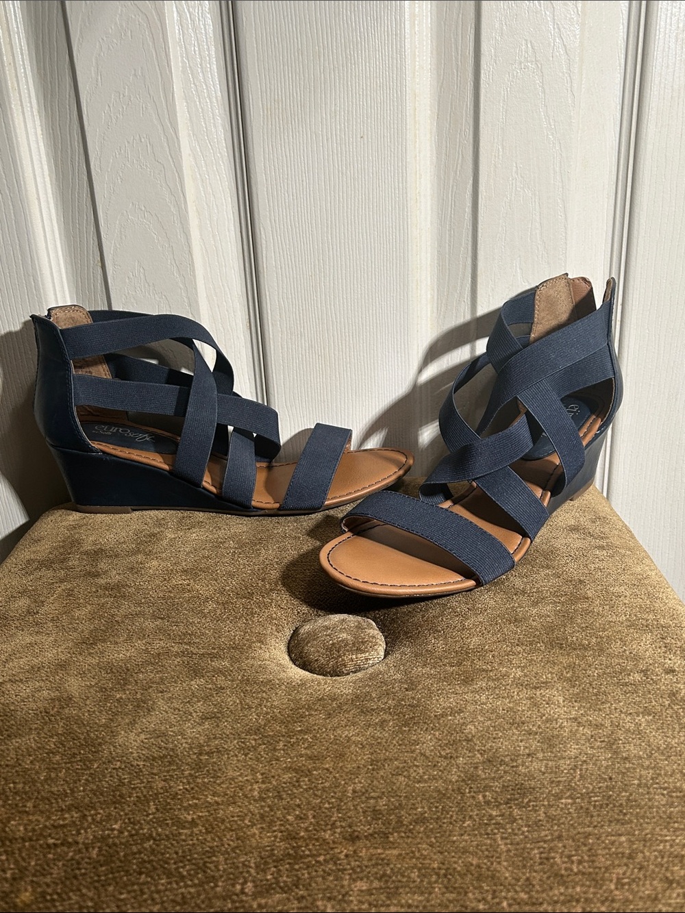 EuroSoft Mila Navy Wedge Sandals